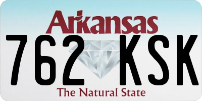 AR license plate 762KSK