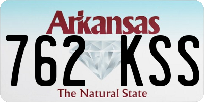 AR license plate 762KSS