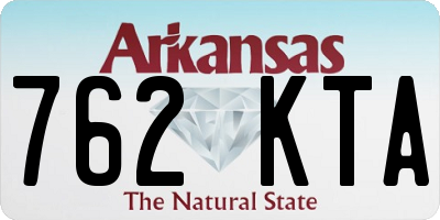AR license plate 762KTA