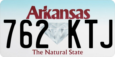 AR license plate 762KTJ