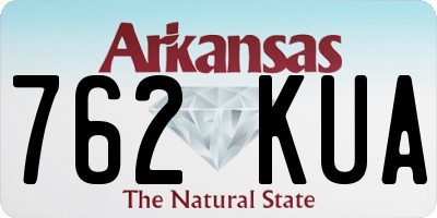 AR license plate 762KUA