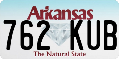 AR license plate 762KUB