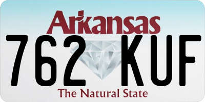 AR license plate 762KUF