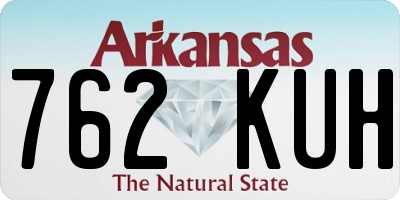 AR license plate 762KUH