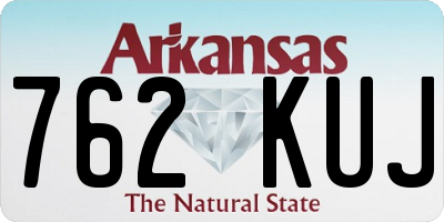AR license plate 762KUJ