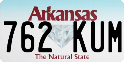 AR license plate 762KUM
