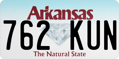 AR license plate 762KUN