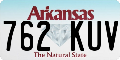 AR license plate 762KUV
