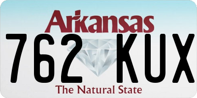 AR license plate 762KUX