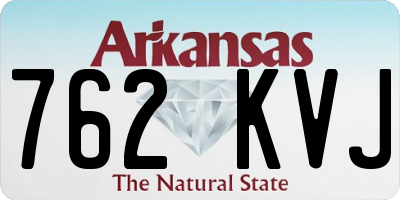 AR license plate 762KVJ