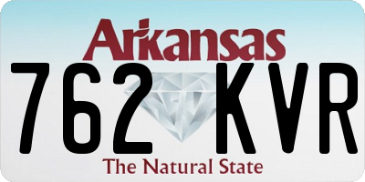 AR license plate 762KVR