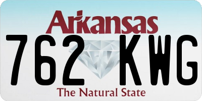 AR license plate 762KWG