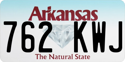 AR license plate 762KWJ
