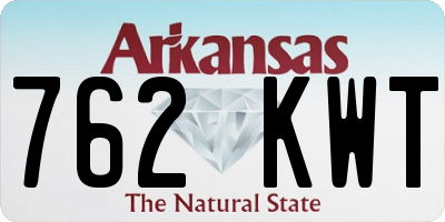 AR license plate 762KWT