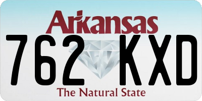 AR license plate 762KXD