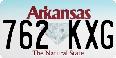 AR license plate 762KXG
