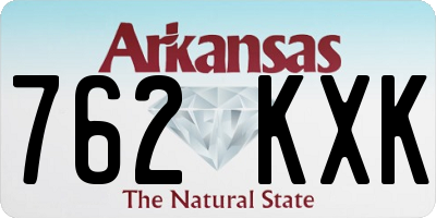 AR license plate 762KXK