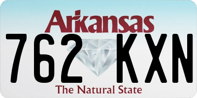 AR license plate 762KXN