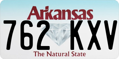 AR license plate 762KXV