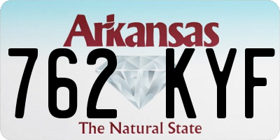 AR license plate 762KYF