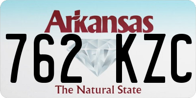 AR license plate 762KZC