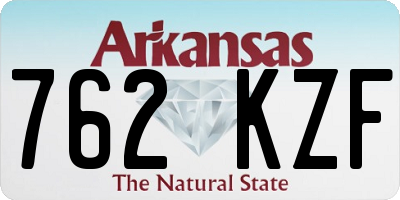 AR license plate 762KZF