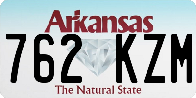 AR license plate 762KZM
