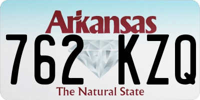 AR license plate 762KZQ
