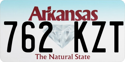 AR license plate 762KZT