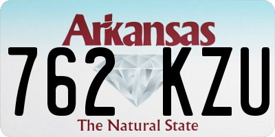 AR license plate 762KZU