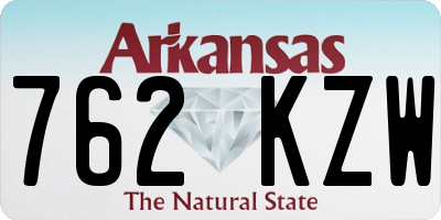 AR license plate 762KZW