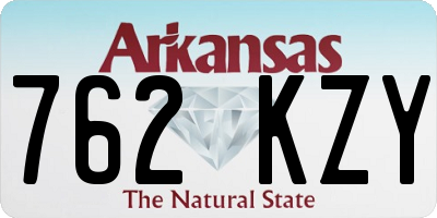 AR license plate 762KZY