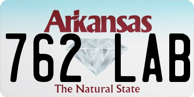 AR license plate 762LAB