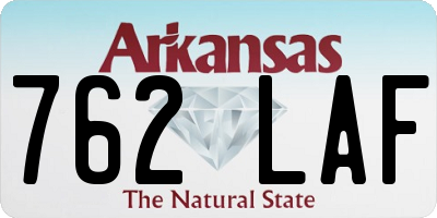 AR license plate 762LAF