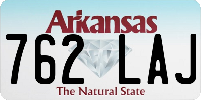 AR license plate 762LAJ