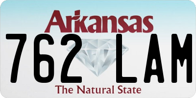 AR license plate 762LAM