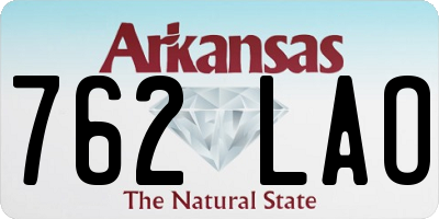 AR license plate 762LAO