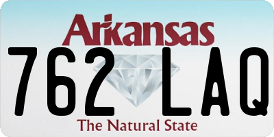 AR license plate 762LAQ