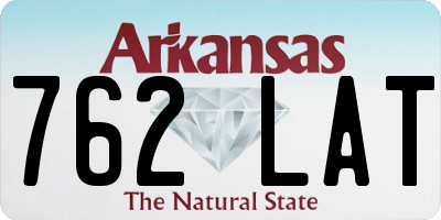 AR license plate 762LAT