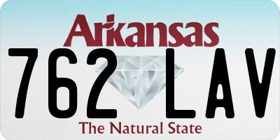 AR license plate 762LAV