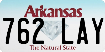 AR license plate 762LAY