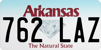 AR license plate 762LAZ