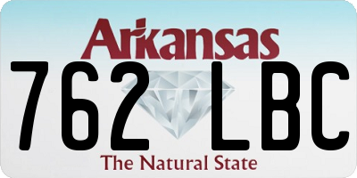 AR license plate 762LBC