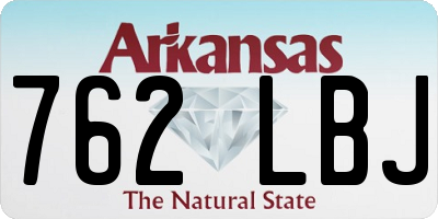 AR license plate 762LBJ