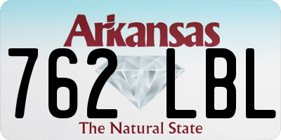 AR license plate 762LBL