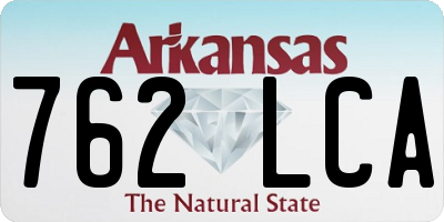 AR license plate 762LCA