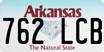 AR license plate 762LCB