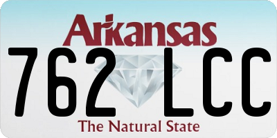 AR license plate 762LCC