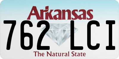 AR license plate 762LCI