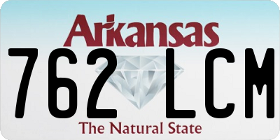 AR license plate 762LCM